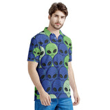 Spaced Out - Men's All Over Print Polo Shirt