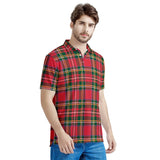 Red Plaid - Men's All Over Print Polo Shirt