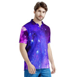 Pink Galaxy - Men's All Over Print Polo Shirt