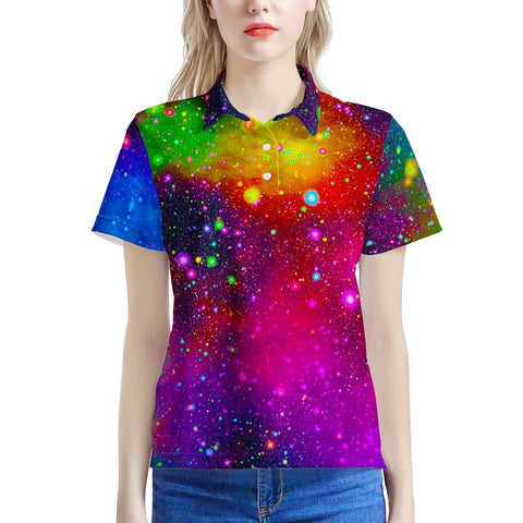 Acid Rainbow - Women's All Over Print Polo Shirt