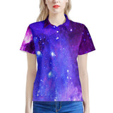 Pink Galaxy - Women's All Over Print Polo Shirt