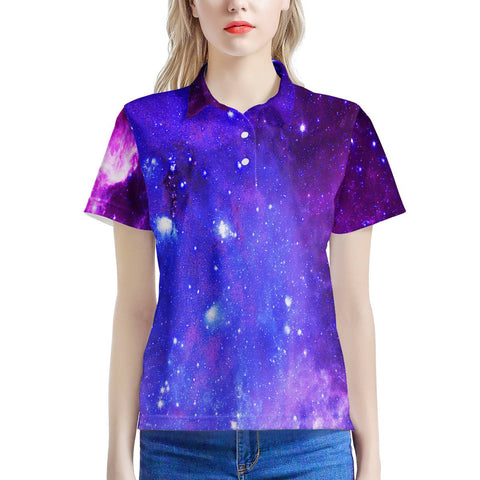 Pink Galaxy - Women's All Over Print Polo Shirt