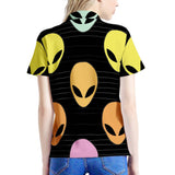 Alien Invasion - Women's All Over Print Polo Shirt