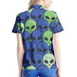 Spaced Out - Women's All Over Print Polo Shirt