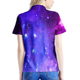 Pink Galaxy - Women's All Over Print Polo Shirt