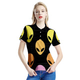 Alien Invasion - Women's All Over Print Polo Shirt