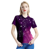 Cosmic Sparkle - Women's All Over Print Polo Shirt