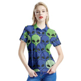 Spaced Out - Women's All Over Print Polo Shirt