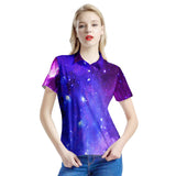 Pink Galaxy - Women's All Over Print Polo Shirt