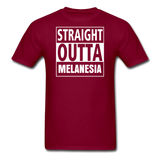 Straight Outta Melanesia Unisex Tee - burgundy